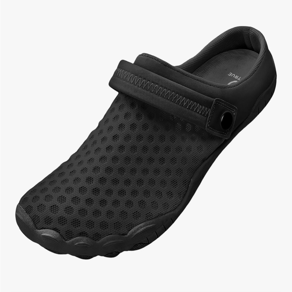 Black Mesh Slip-On Shoes